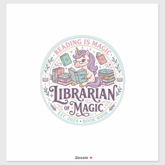 魔法のユニコーン司書 オリジナル商品 グラフィック シール (シート)