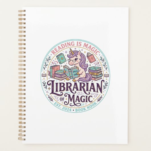 魔法のユニコーン司書 オリジナル商品 グラフィック プランナー手帳 (正面)