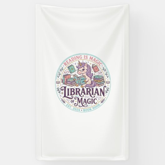 魔法のユニコーン司書 オリジナル商品 グラフィック 横断幕 (縦)