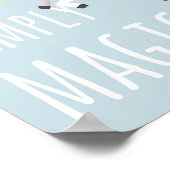 魔法のユニコーン子供部屋 ファンタジーブルー ポスター (角)