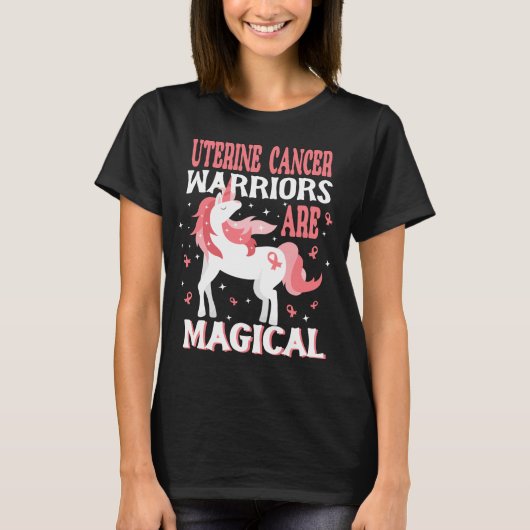 魔法のユニコーン子宮がん戦士 Tシャツ (正面)