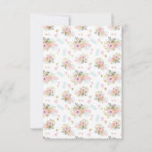 魔法のユニコーン少女の誕生日パーティハン書ド サンキューカード (裏面)