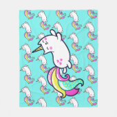 魔法のユニコーン模様 - フリースブランケット (正面)