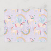 魔法のユニコーン模様 ポストカード (正面)