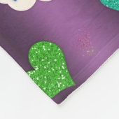 魔法のユニコーン紫 フリースブランケット (角)