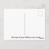 魔法のユニコーン花誕生日パーソナライズ ポストカード (裏面)