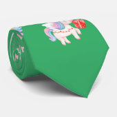 魔法のユニコーン虹のクリスマス誕生日パーティー ネクタイ (ロール)