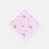 魔法のユニコーン虹のグラデーション誕生日パーティー スタンダードカクテルナプキン (角)