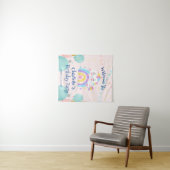 魔法のユニコーン虹のグラデーション誕生日パーティー タペストリー (インサイチュ(横))