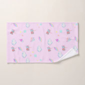 魔法のユニコーン虹のグラデーション誕生日パーティー バスタオルセット (ハンドタオル)