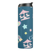 魔法のユニコーン虹の回転木馬パターン誕生日 タンブラー (回転左)