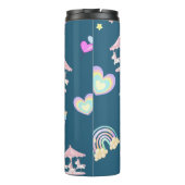 魔法のユニコーン虹の回転木馬パターン誕生日 タンブラー (裏面)