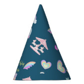 魔法のユニコーン虹の回転木馬パターン誕生日 パーティーハット (右)