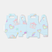 魔法のユニコーン虹の回転木馬パターン誕生日 フェイバーボックス (折り畳みなし)