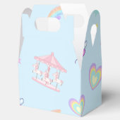 魔法のユニコーン虹の回転木馬パターン誕生日 フェイバーボックス (オープン)