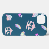 魔法のユニコーン虹の回転木馬パターン誕生日 Case-Mate iPhoneケース (裏面 (横))