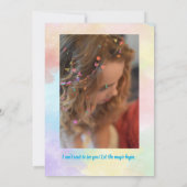 魔法のユニコーン虹の招待 招待状 (裏面)