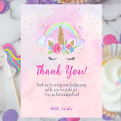 魔法のユニコーン虹の誕生日 サンキューカード