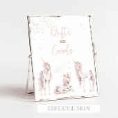 魔法のユニコーン誕生日ギフトサイン ポスター