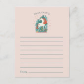 魔法のユニコーン誕生日タイムカプセルのウィッシュ&ズ アドバイスカード (正面)