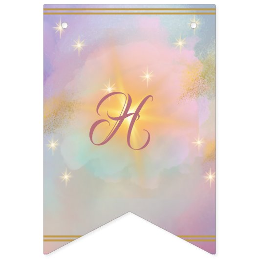 魔法のユニコーン誕生日パーティバンティングバナー バンティングフラッグ (第2の旗)