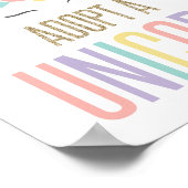 魔法のユニコーン誕生日パーティーのサインを採用する ポスター (角)