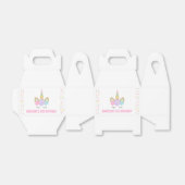 魔法のユニコーン誕生日パーティーの好意ボックス。 フェイバーボックス (折り畳みなし)