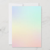 魔法のユニコーン誕生日パーティーへの招待 招待状 (裏面)