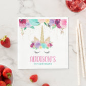 魔法のユニコーン誕生日パーティー赤ちゃんシャワーナプキン スタンダードランチョンナプキン (インサイチュ)