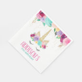 魔法のユニコーン誕生日パーティー赤ちゃんシャワーナプキン スタンダードランチョンナプキン (角)