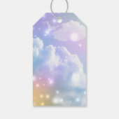 魔法のユニコーン誕生日ピンク赤面ありがとうGif ギフトタグ (裏面)