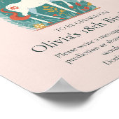 魔法のユニコーン誕生日ベビーシャワータイムカプセル ポスター (角)