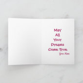 魔法のユニコーン誕生日花グリッター子 カード (内部)