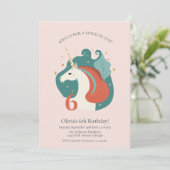 魔法のユニコーン誕生日 招待状 (スタンド正面)