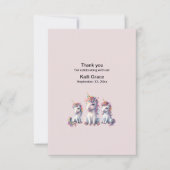 魔法のユニコーン赤ちゃんシャワーサンキューカード サンキューカード (正面)