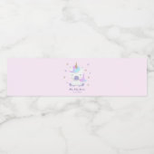 魔法のユニコーン赤ちゃんシャワーピンク ペットボトルラベル (シングルラベル)