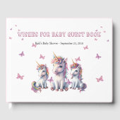 魔法のユニコーン赤ちゃんシャワー希望ゲストブック ゲストブック (正面)