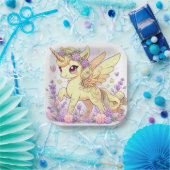 魔法のユニコーン赤ちゃんシャワー ペーパープレート (パーティー)