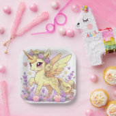 魔法のユニコーン赤ちゃんシャワー ペーパープレート (パーティー)