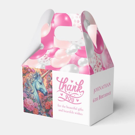 魔法のユニコーン風船 フェイバーボックス (正面サイド)