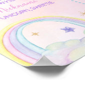 魔法のユニコーン1年目のマイルストーンのサイン ポスター (角)