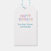 魔法のユニコーン3rd誕生日プレゼントラベル ギフトタグ (裏面)