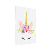 魔法のユニコーン，おとぎ話，女の子の子供部屋，ピンク メタルプリント (3/4)