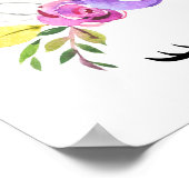 魔法のユニコーン, かわいいユニコーン, 女の子の寝室, ピンク ポスター (角)