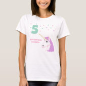 魔法のユニコーン ガールズバースデー Tシャツ (正面)
