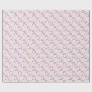 魔法のユニコーン | パステルレインボーパーティー ラッピングペーパー