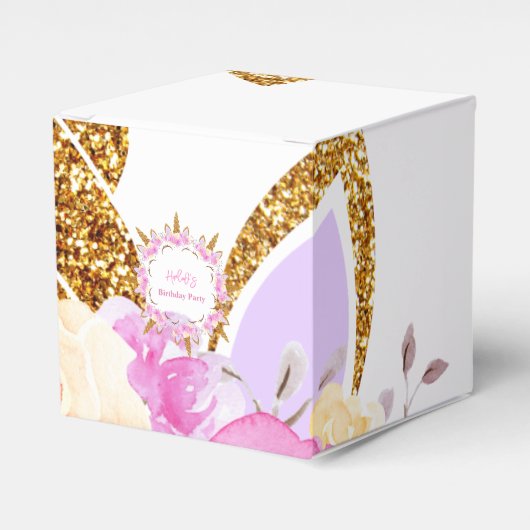 魔法のユニコーン パーティー 誕生日 フェイバーボックス (正面サイド)