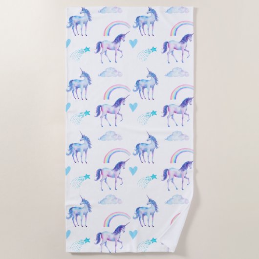魔法のユニコーン ビーチタオル (正面)