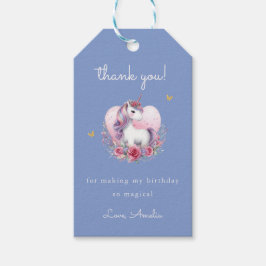 魔法のユニコーン ピンクゴールド エレガント バースデーギフト ギフトタグ