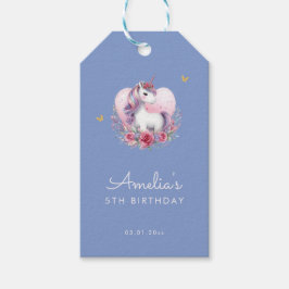 魔法のユニコーン ピンク ゴールド エレガント 誕生日 ギフトタグ
